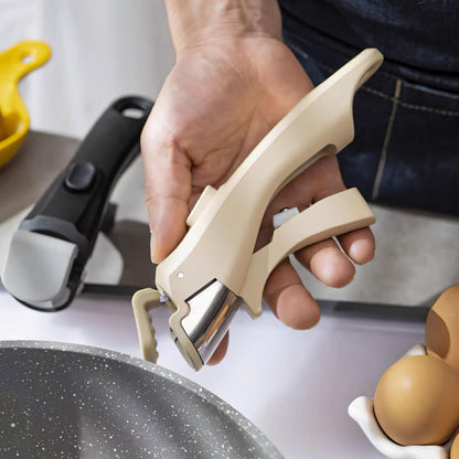 2PCS Removable Pot Handle Wood, 7.5" Detachable Handle for Pots and Pans, Durable & Heat-Resistant Universal Cookware Handle Replacement (Cream White)
