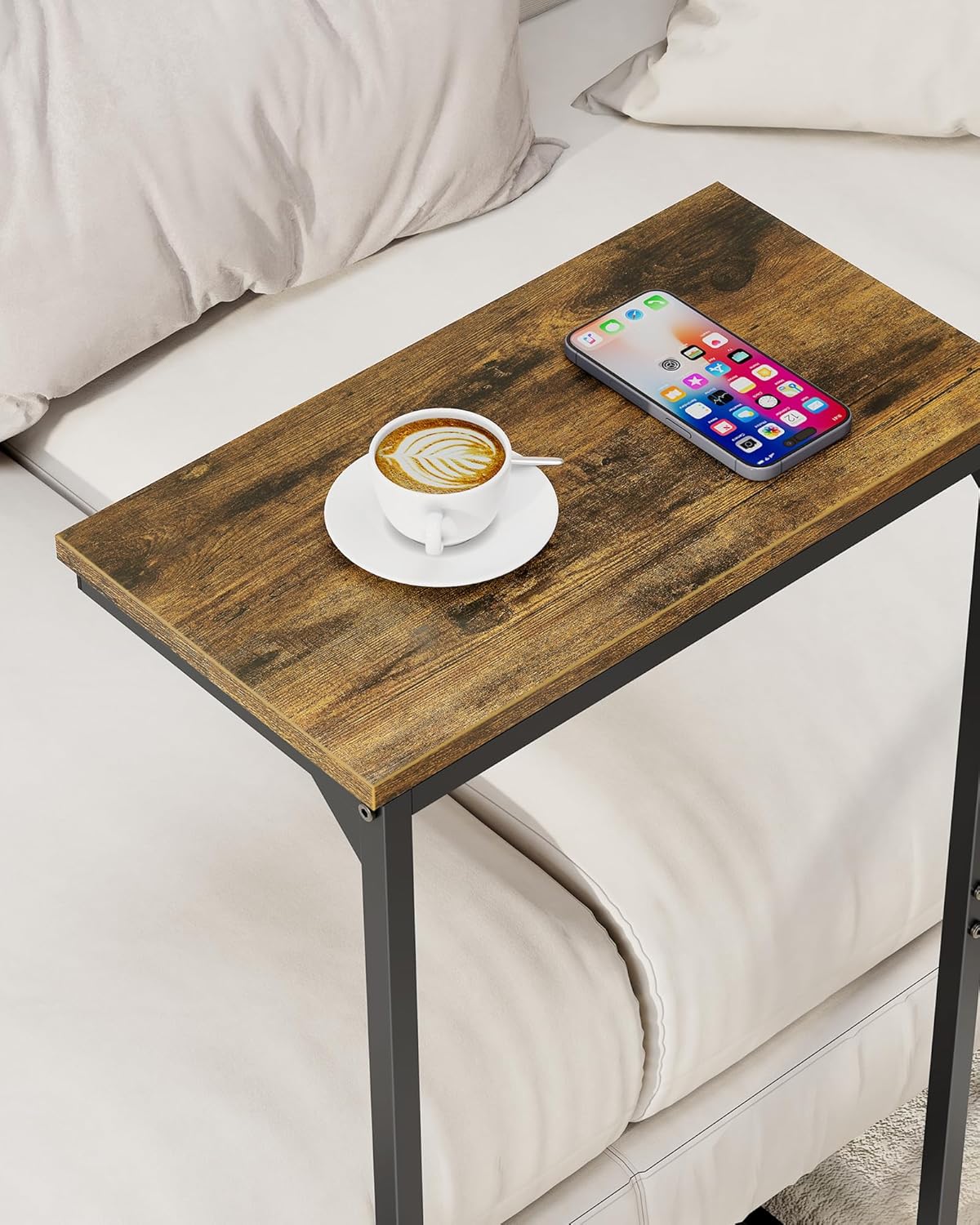28.7 inch TB01BB071 TUTOTAK C Shaped End Table, Tv Tray, Small Side Table, Tall Couch Table, Tray Table, Sofa Table