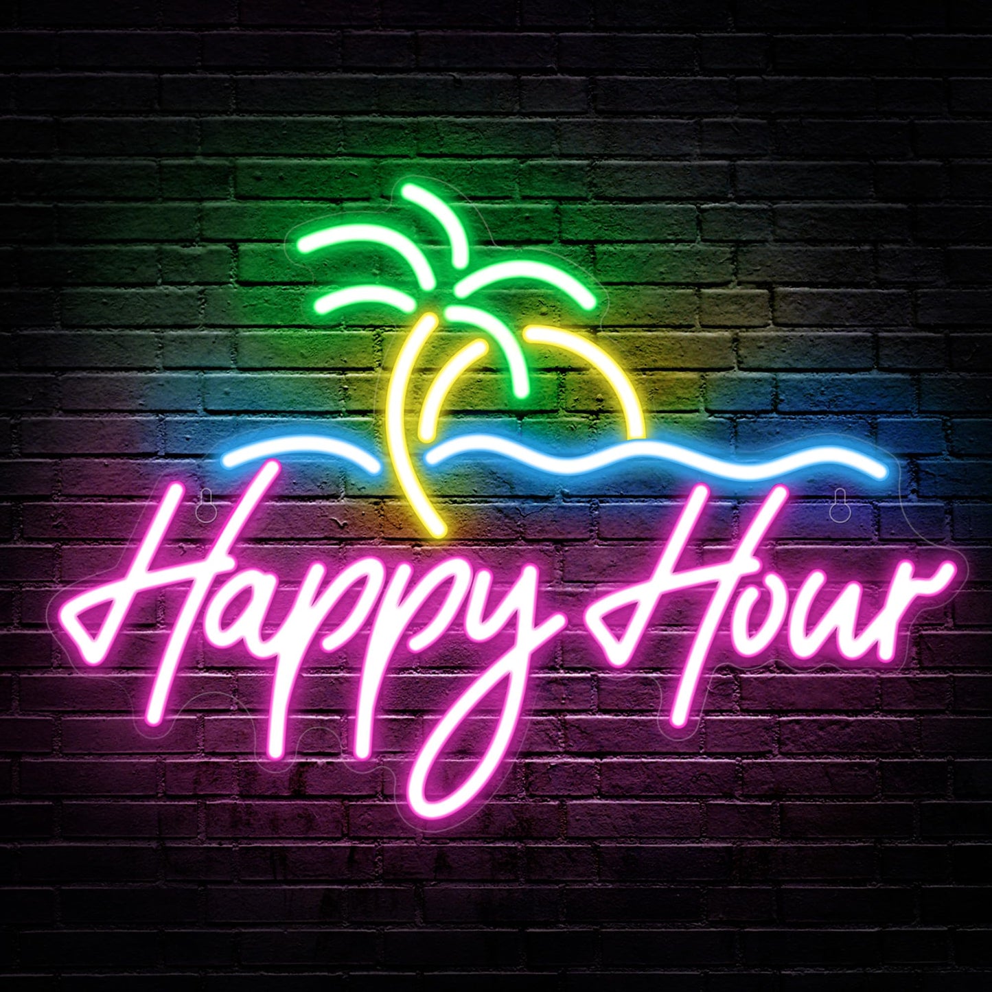 Kavaas Its 5 O'clock Somewhere Neon Sign, Neon Bar Signs for Home Bar Decor, Man Cave Pub Party - Best Gifts for Husband, Father, Birthday, Christmas