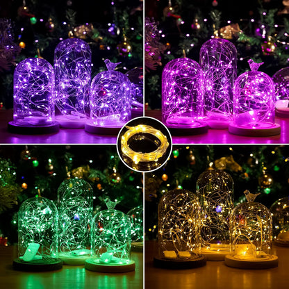 6 Pack 7ft 20 Fairy Lights Battery Operated Lights, Led Multicolor Mini String Lights, Waterproof Silver Wire Starry