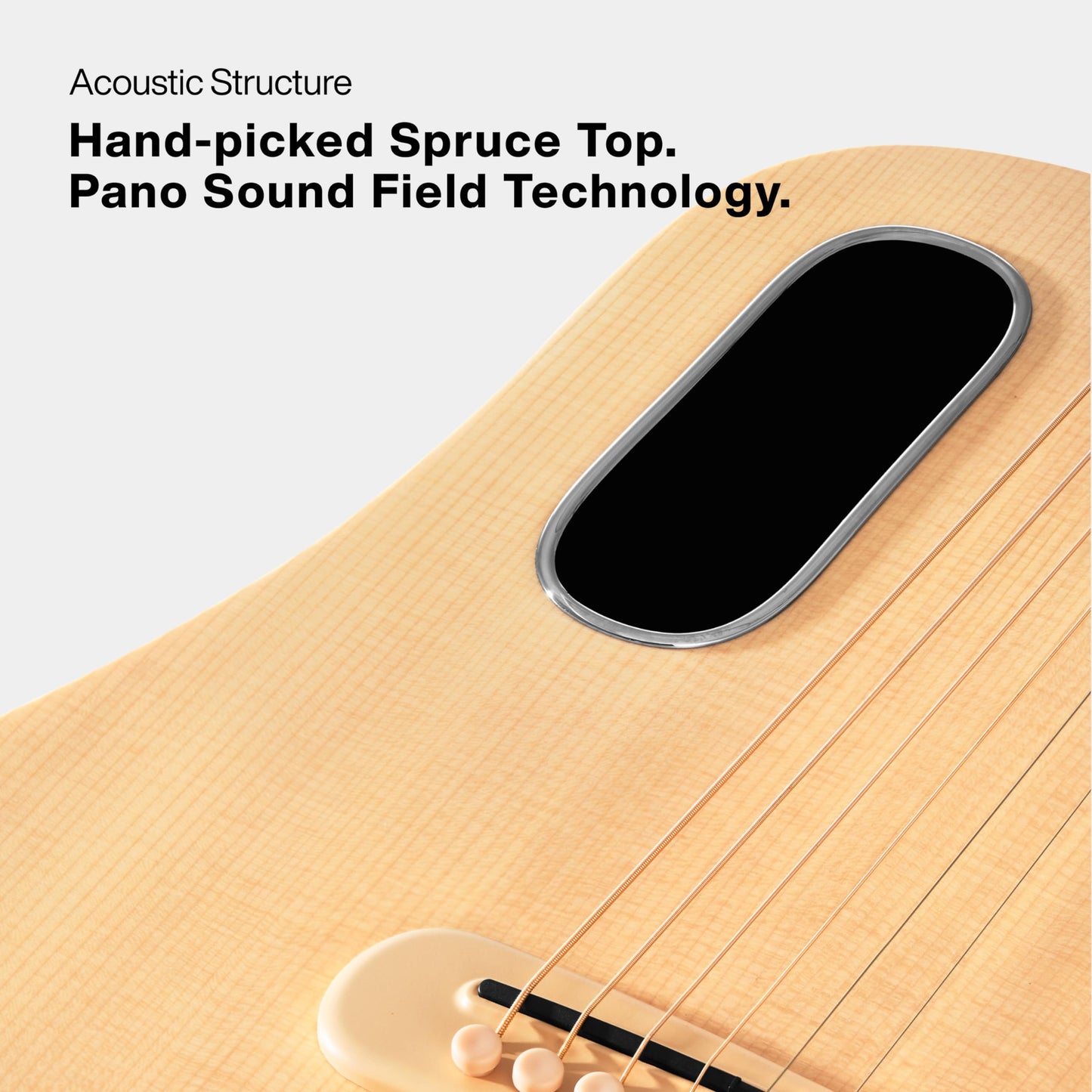 LAVA ME 4 Solid Spruce Top Series,HILAVA 2.0 Smart Acoustics Electric Guitars,right handed,with 3.5 inch TouchScreen,FreeBoost 2.0, Ideal Bag, Woodgrain Brown/Burlywood,36 inch