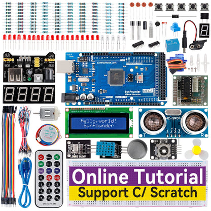 SunFounder Project The Most Complete Electronics Starter Kit Compatible with Arduino Mega 2560 R3 Mega328 Nano, 73 Tutorials Included