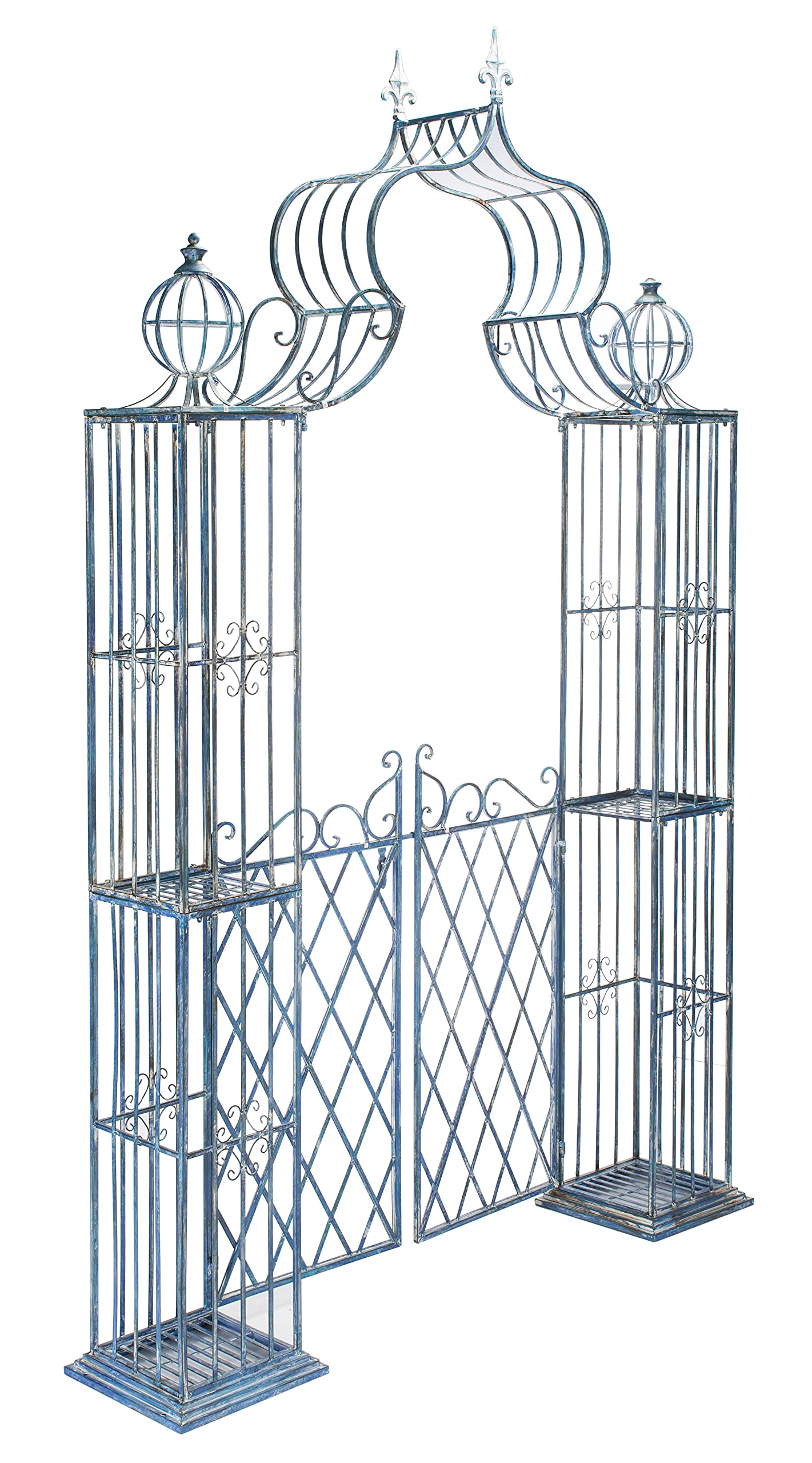 Safavieh PAT5012C Outdoor Collection Beatrix Victorian Antique Blue Arbor