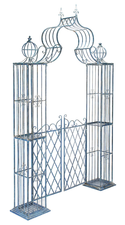Safavieh PAT5012C Outdoor Collection Beatrix Victorian Antique Blue Arbor