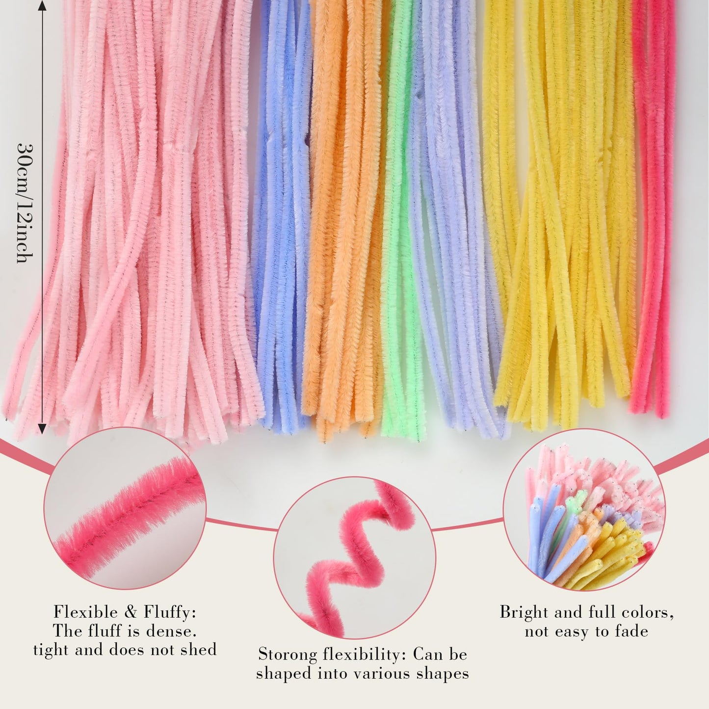 ERNTRNL Pipe Cleaners Craft - Pipe Cleaners Flower Bouquet Supply Kit for Craft Art Project Activity, Birthday Mother’s Day Graduations Anniversaries Gifts