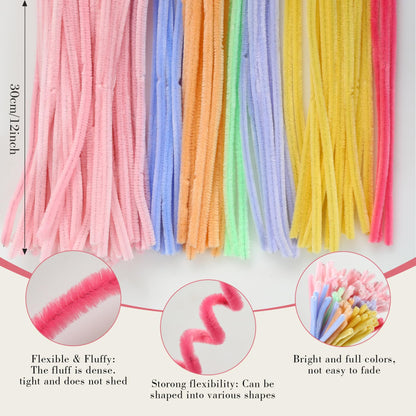 ERNTRNL Pipe Cleaners Craft - Pipe Cleaners Flower Bouquet Supply Kit for Craft Art Project Activity, Birthday Mother’s Day Graduations Anniversaries Gifts