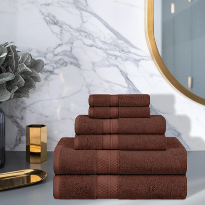 6 Set, 2 13 13, 2 16 30, 2 30 54, Superior Rayon from Bamboo Cotton Blend Piece Towel for Bathroom, Gym, Spa