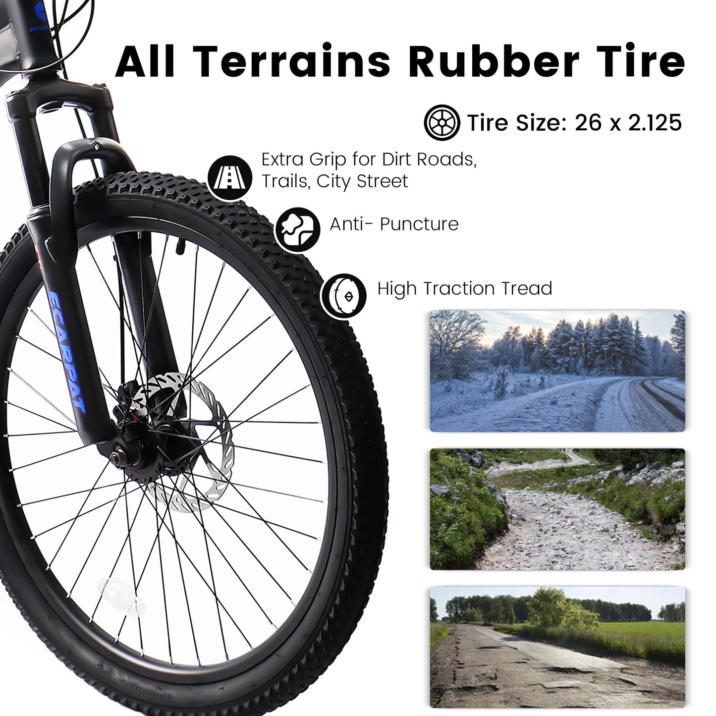 ItWorths 26" Full Suspension Mountain Bike Black, 21 Speed Mountain Bicycle with Dual Disc Brakes, Front and Rear Dual Shock Absorbers, Trigger Shifter High-Carbon Steel for Men Women Outdoor Fitness