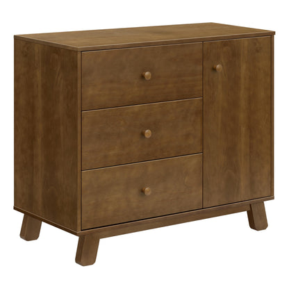 Babyletto Hudson Modern 3-Drawer Dresser in Natural Walnut, GREENGUARD Gold Certified