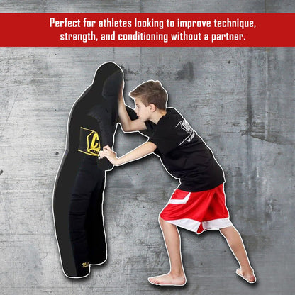 Combat Sports Legged Grappling Dummy – 35 to 140 lb Nylon Training Partner for MMA, Jiu-Jitsu, Wrestling, Takedowns, Throws, Submissions & Striking (New & Improved, 70 lbs)