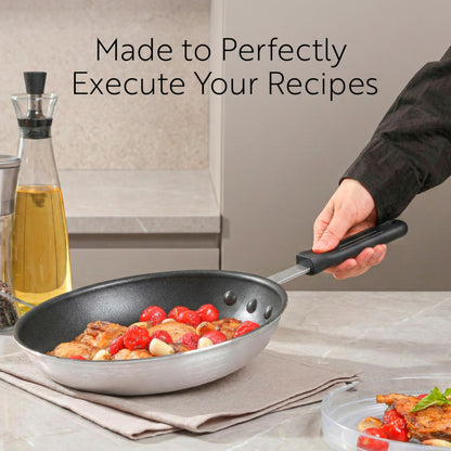 Restaurantware Silicone Hot Handle Holder - Met Lux Heat Resistant Fry Pan Sleeve, Dishwasher Safe - Non-Slip Pat Holder Sleeve Fits 10 inch &12 inch Aluminum Pans, Black