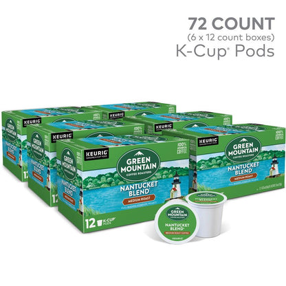 Green Mountain Coffee Roasters Hazelnut and Nantucket Blend Keurig K-Cup Pods, Light and Medium Roast Coffee