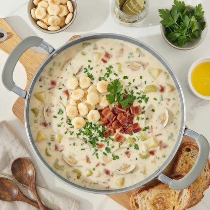 6 Quart Nonstick Stock Pot with Lid - BEZIA Ceramic Soup Pot for Small Families, Induction Cooking Pot with Stay-Cool Silicone Handles, Easy Cleanup, Perfect for Side Dishes, Daily Meals & Camping