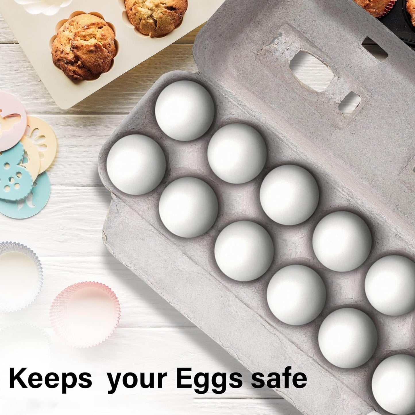 1 Dozen 11.50" 4.2" 1.25" (Pack 15) MT Products Blank Natural Pulp Egg Cartons Hold Twelve Eggs x x - Perfect