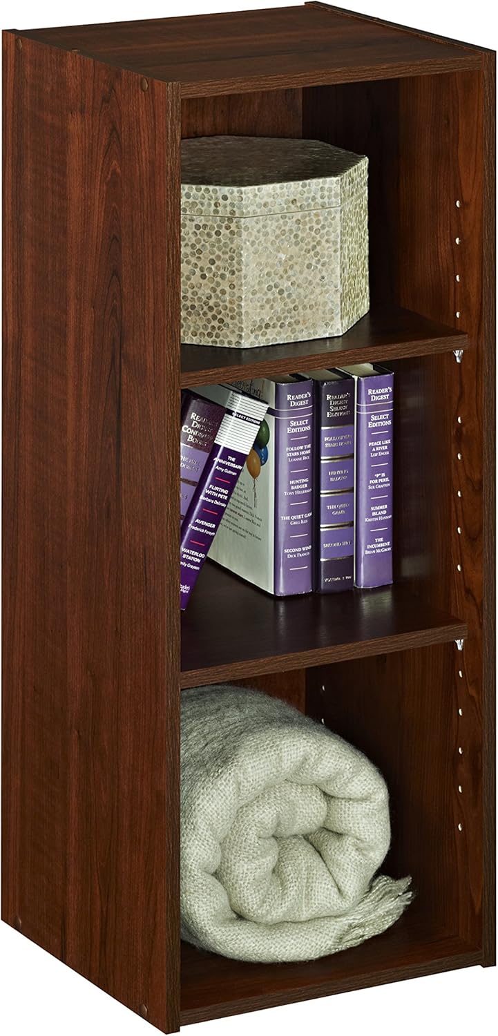 ClosetMaid 3-Shelf Stackable Storage Organizer, Dark Cherry