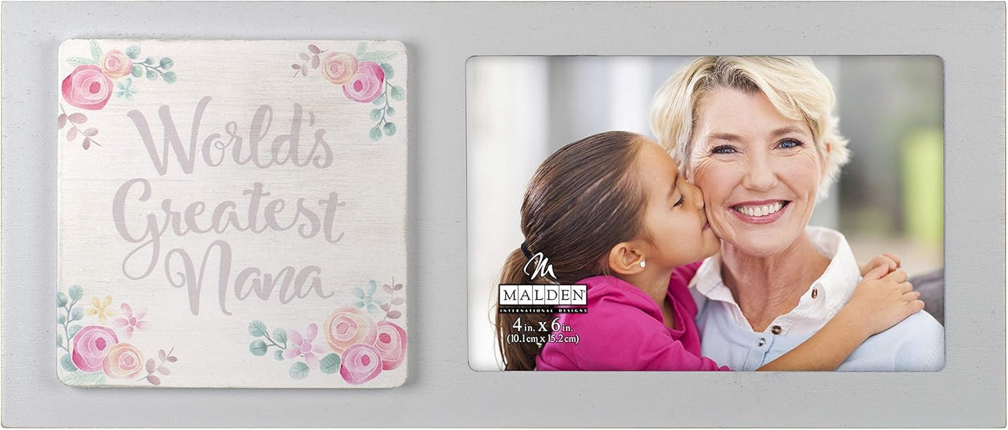 Malden 4X6 World's Greatest Nana Picture Frame - White