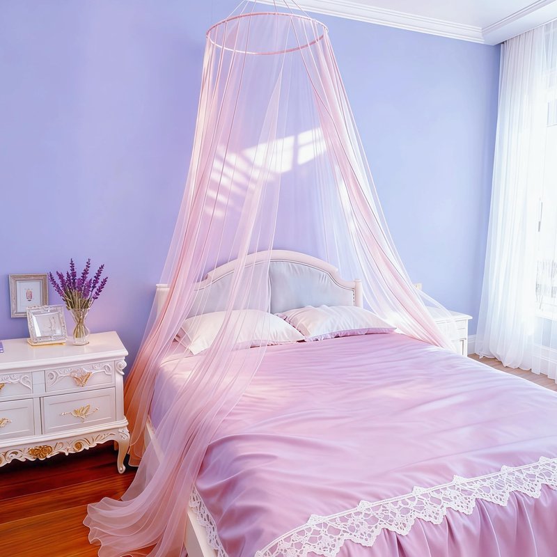 Daksha Princess Pink Bed Canopy for Girls, Dreamy Canopy Net Fits Most Single, Twin, Full and Queen Size Bed, Room Decor, Kids Bedroom Accessories