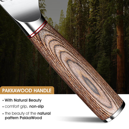 Huusk Japanese Sourdough Bread Knife - 10" Sharp Bread Slicing Knife for Homemade Cake Toast Bagel, Stainless Serrated Long Knives for Fruit Vegetable Watermelon, Gift Idea for Men Women Baking Lover