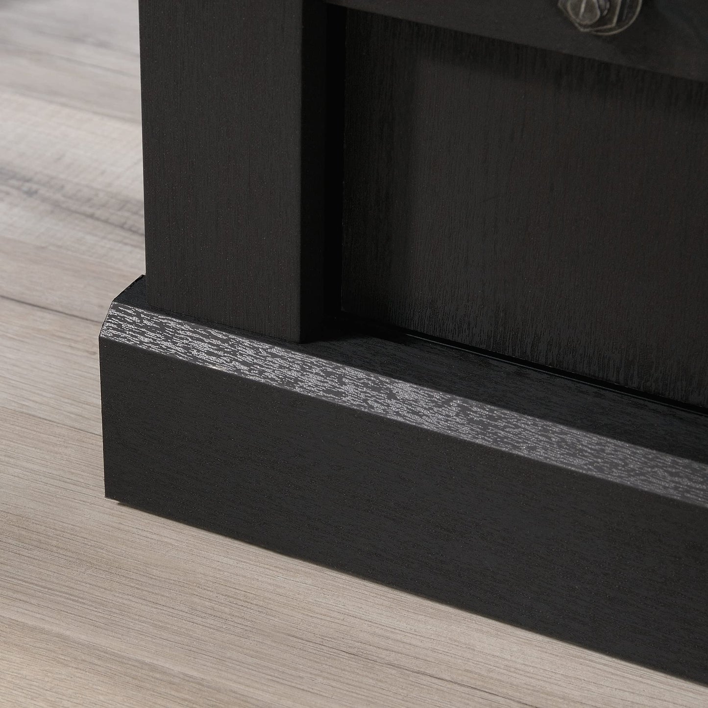 Sauder Misc Entertainment Farmhouse TV Stand, for TVs up to 70", Raven Oak Finish