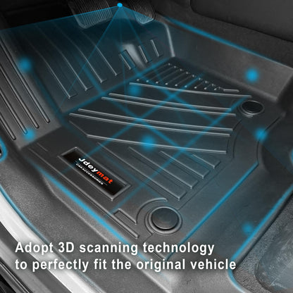 for Ford Expedition/Lincoln Navigator 8 Seater 2018-2024 Floor Mats 3 Rows Trunk Cargo Liner and Backrest Mats All Weather TPE Fit Expedition/Navigator Accessories (8 Seat Full Set-Not for MAX Or L)