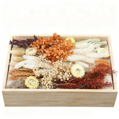 apmunik DIY Dried Flower Set, Bulk Dried Flowers Bouquet, Dried Flower Vase Arrangement, Autumn Decoration,Dried Flowers with Stems. (Fall)