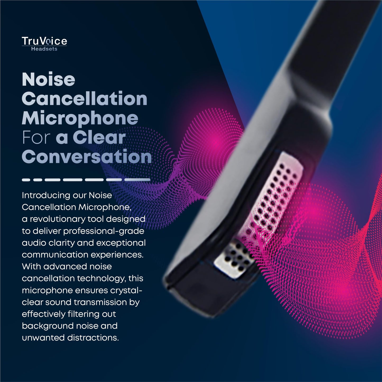 TruVoice HD-550 Office and Call Center Wired QD Headset with Noise Canceling Microphone and HD Speakers - Compatible with Mitel, Nortel, Avaya, Poly, Polycom, Shoretel, Digium, ESI, Fanvil Desk Phones