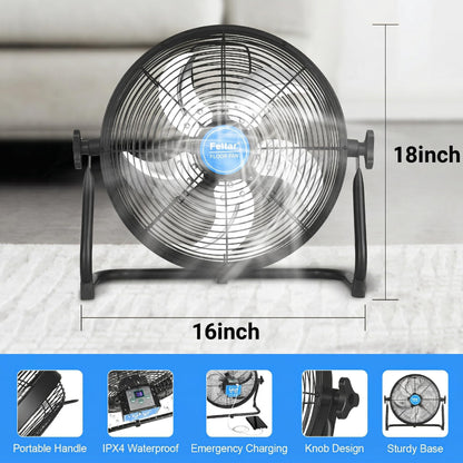 Feltar 16in Portable Solar Fan