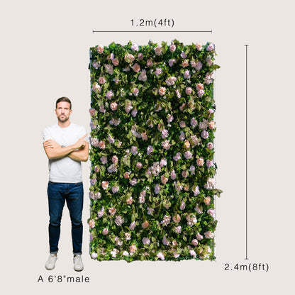 Artificial Luxury‌ Flower Wall Panels, Gorgeous 3D Silk Floral Backdrop for Wedding, Baby Show, Party and Home Decor, Quick Assembly/Storage, Both Eco ＆ Pet Friendly