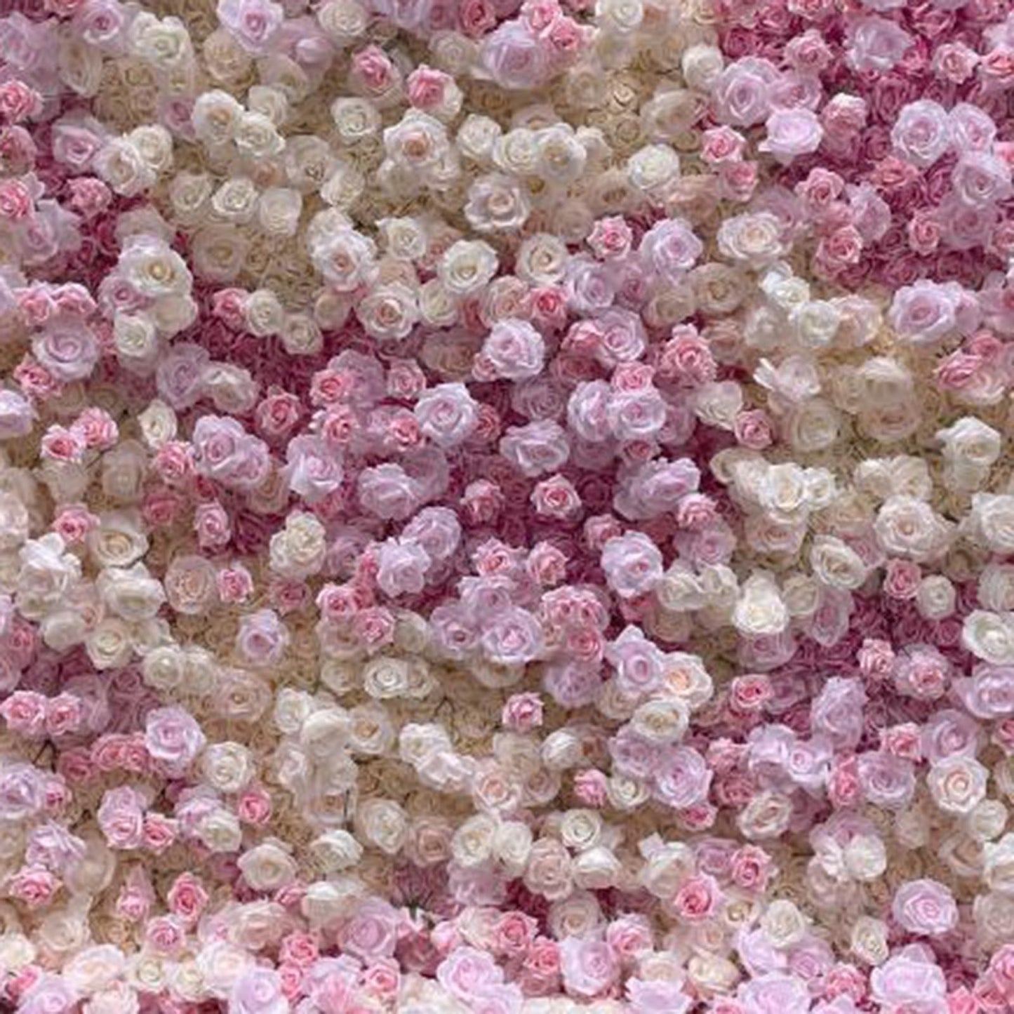 UYCVT Large Artificial Flower Wall Backdrop Panels, Rose Wedding Backdrop 3D Floral Wall Fabric Flower Wall for Party Baby Shower Bridal Wedding Background Decor-300 * 300cm/10 * 10FT