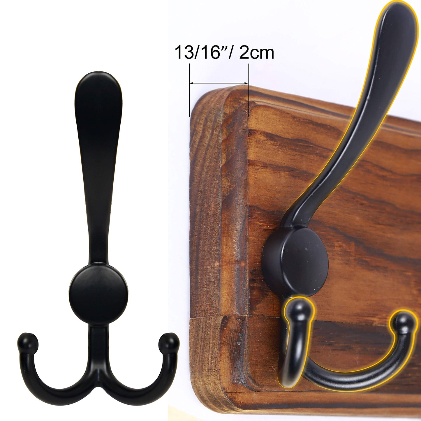 SKOLOO Rustic Large Coat Rack Wall Mount-38.6'' Long Coat Rack for Wall, Wood Coat Rack Hook, Farmhouse Coat Hanger Wall Mount for Hanging Jacket Coat