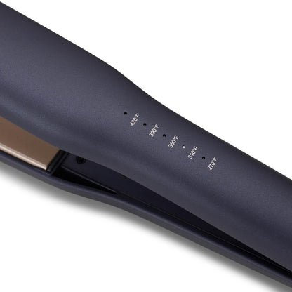 Bio Ionic GoldPro Hair Straightener, Blue, Moisturizing Heat Technology & 24K Gold MX, Hair Straightening Iron for Sleek Styles & Flat Iron Curls, 40% Longer Plates, Adjustable Heat