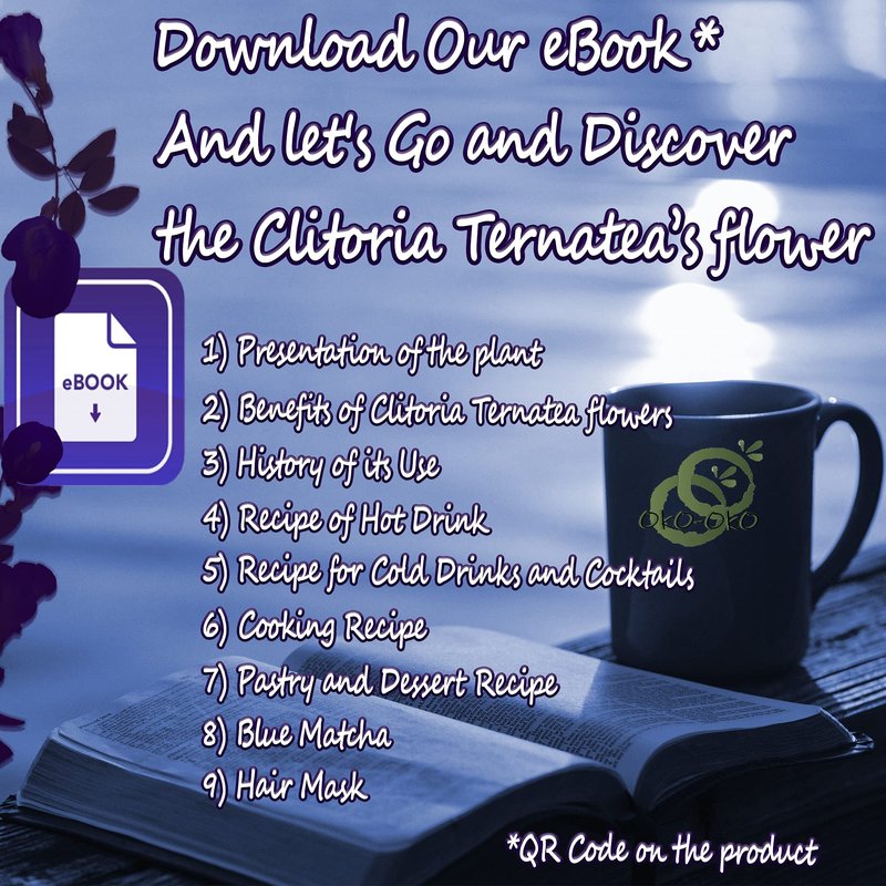 Butterfly Pea Tea 35.27 Oz / 1 kg | OkO-OkO - Premium - WHOLE DRIED FLOWER from Thailand - Blue natural infusion - Herbal tea - Organic Vegan food coloring - Natural color changing cocktail and meal