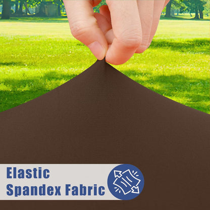 18"-24" Moosfor Round Spandex Tablecloth, Elastic Fitted Waterproof Tablecloths for Tables, Stretch Washable Picnic