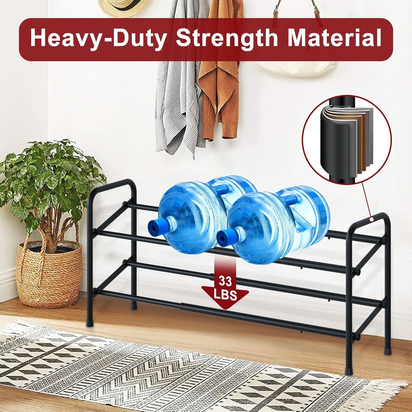 2 Closet, Closet, Housen Solutions Tier Expandable Shoe Rack for Adjustable Shoe Shelf Storage Organizer for Small