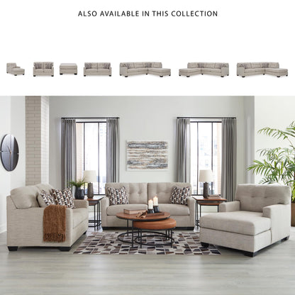 Signature Design by Ashley Mahoney Contemporary Tufted Upholstered Chaise, Beige