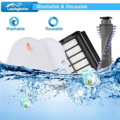 Leadaybetter Brush Roll Filter Replacement for Shark Navigator Lift Away NV350 NV351 NV352 NV356E S2 NV360 NV355 NV356 NV357 NV358 Vacuum Cleaner, with Belt and Wheels