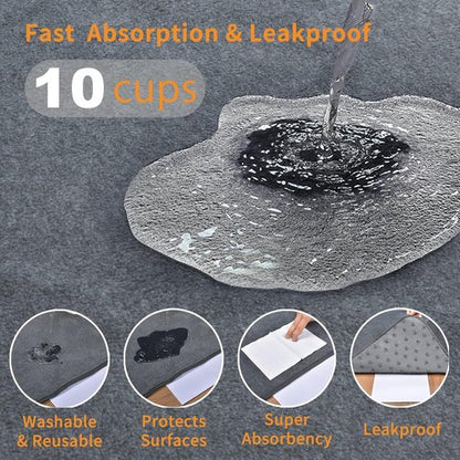 LOOBANI Extra Large Reusable Dog Mat - Non-Slip Washable Pee Pads for Incontinence | 36"x48" Gray