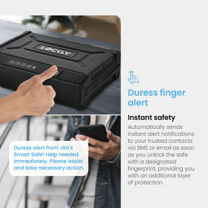 Lockly Wi-Fi Smart Safe – Biometric Safe for Fingerprint, PIN Genie® Keypad, App Control & Instant Alerts for enhanced Home and Business Security