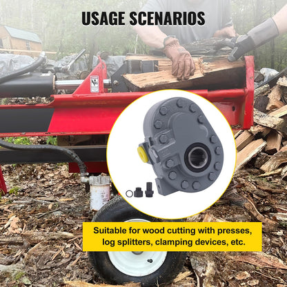 Hydraulic PTO Pump 7.4 GPM, Hydraulic Motor 540RPM 2500PSI, Hydraulic Power Take Off Pump SAE 16" Inlet and SAE 12" Outlet for Dump Trailer, Log Splitter and Scissor Lift