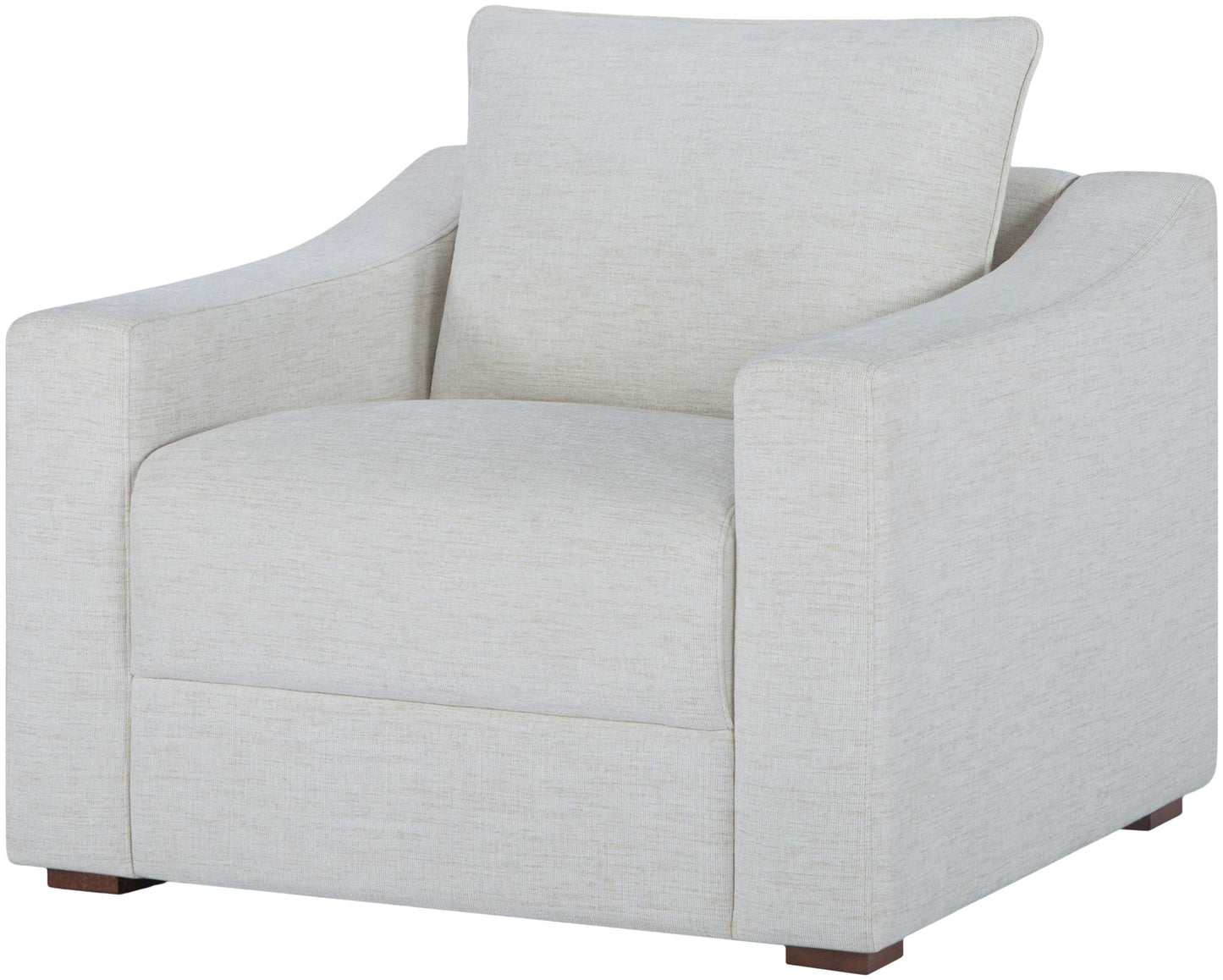 Livabliss Sutterlin Modern Accent Chair, 32" H x 35" W x 34" D, Cream