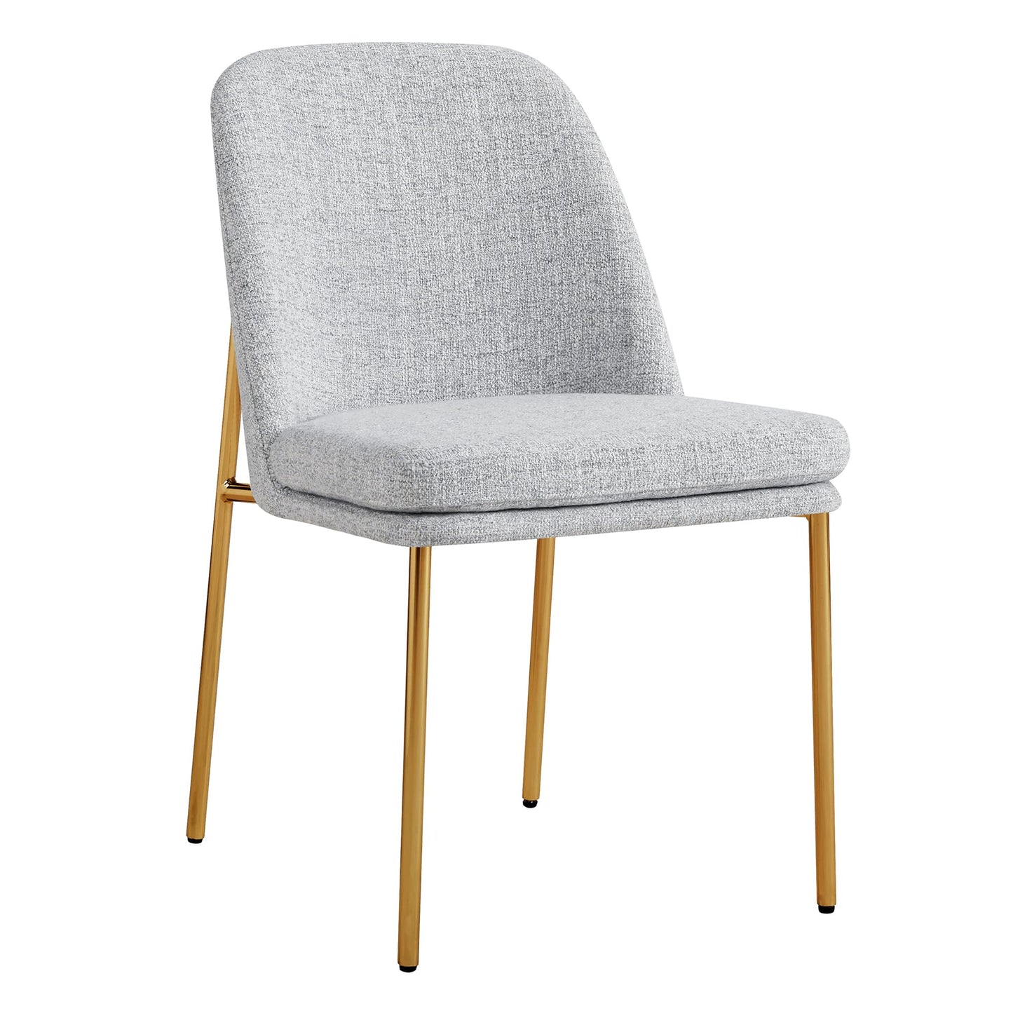 CHITA Modern Dining Chairs Set of 2, FSC Certified Metal Dining Chair for Dining Room, Light Gray