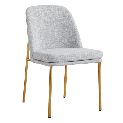 CHITA Modern Dining Chairs Set of 2, FSC Certified Metal Dining Chair for Dining Room, Light Gray