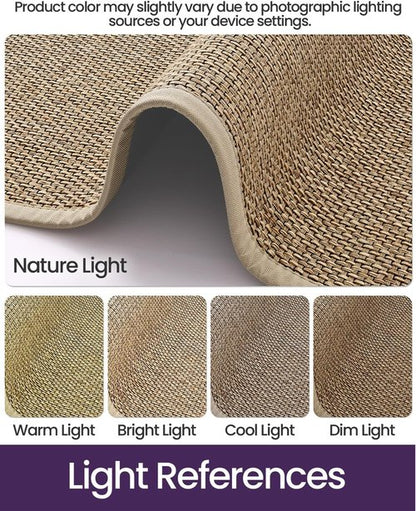 DEXI Ultra Thin Indoor Door Mat - Non-Slip Rubber Backing | Easy-Clean Dirt Trapper, 24x36, Beige