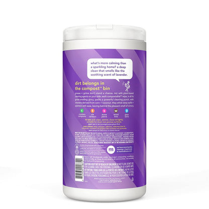 Method All-Purpose Cleaning Wipes, French Lavender, Multi-Surface, Compostable, 70 Count, (Pack of 3)