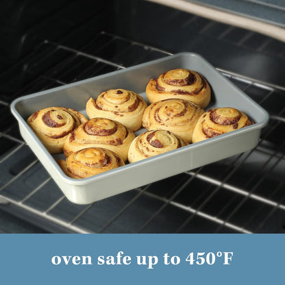 Sur La Table Nonstick Baking Pan - 9x13 Inch PFOA-Free Roaster in Linen White | Kitchen Essential