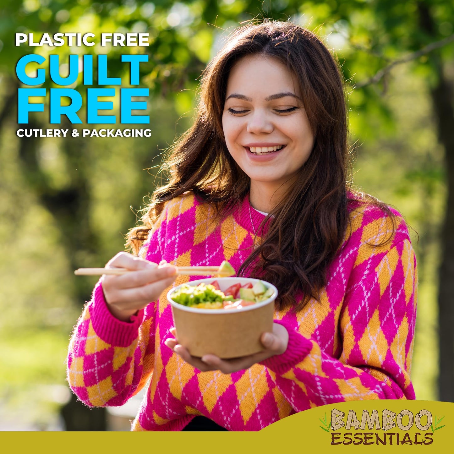 Travel Utensils with Case Set Fork, Knife, Spoon, Chopsticks, Straw, Straw-cleaning brush, Travel Pouch and Carabiner, Excellent For Everyday Use! ((2 Sets) Midnight Black/Sunrise Yellow)