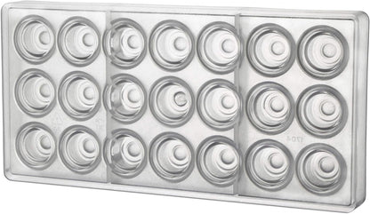 Fat Daddio's PCM-1704 Polycarbonate Spiral Cone Candy & Chocolate Mold, 11 x 5.25 Inch, Translucent