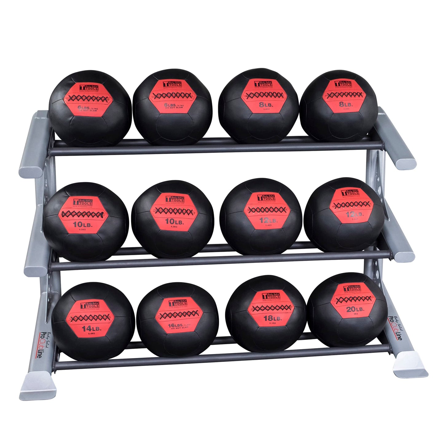 Body-Solid (SDKR1000MB) Pro ClubLine Storage Rack for Dumbbells, Kettlebells and Medicine Balls, Commercial and Home Gym Weight Rack