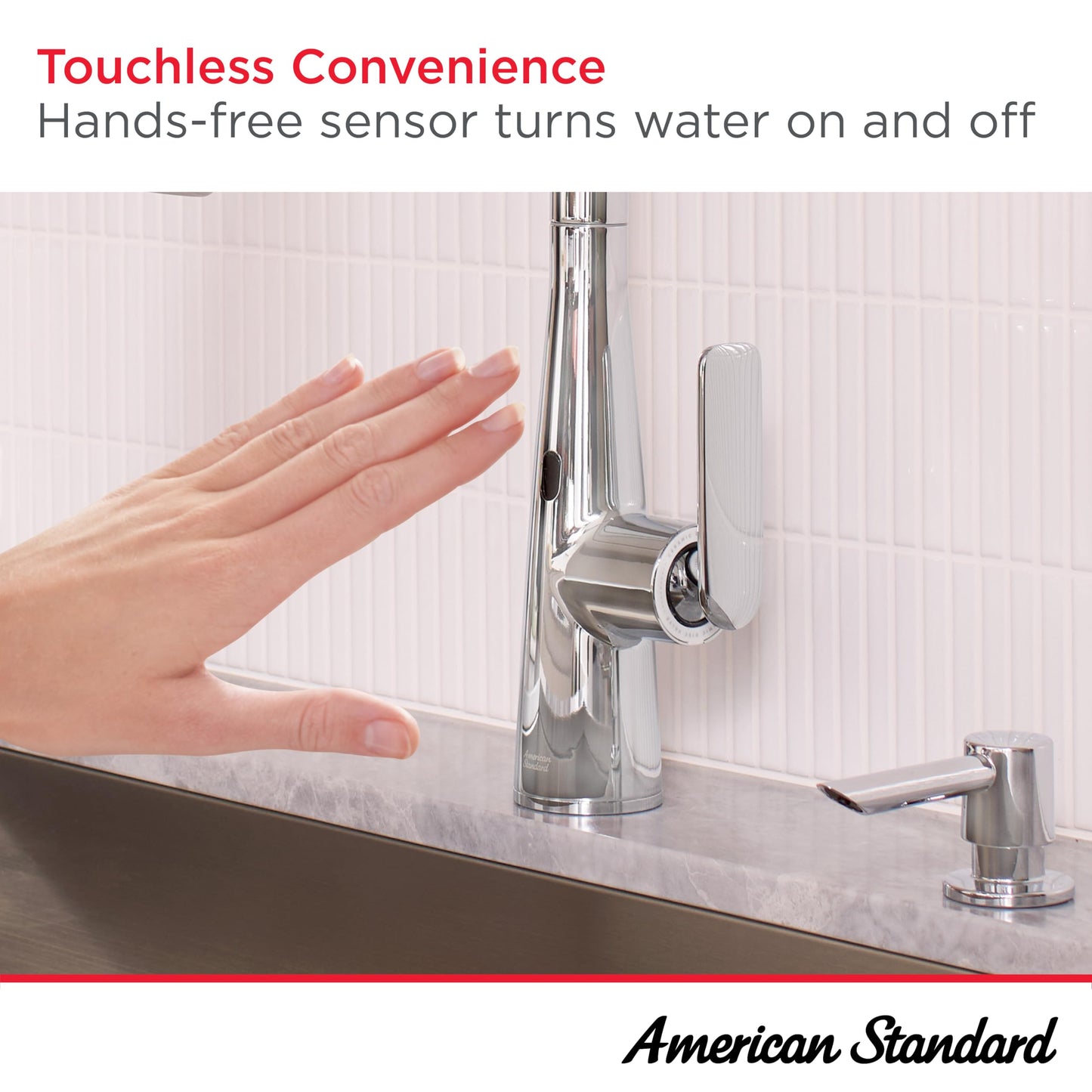 American Standard 104880DC00 Aspirations Touchless Pull-Down Kitchen Sink Faucet, 1.8 GPM, Stainless Steel