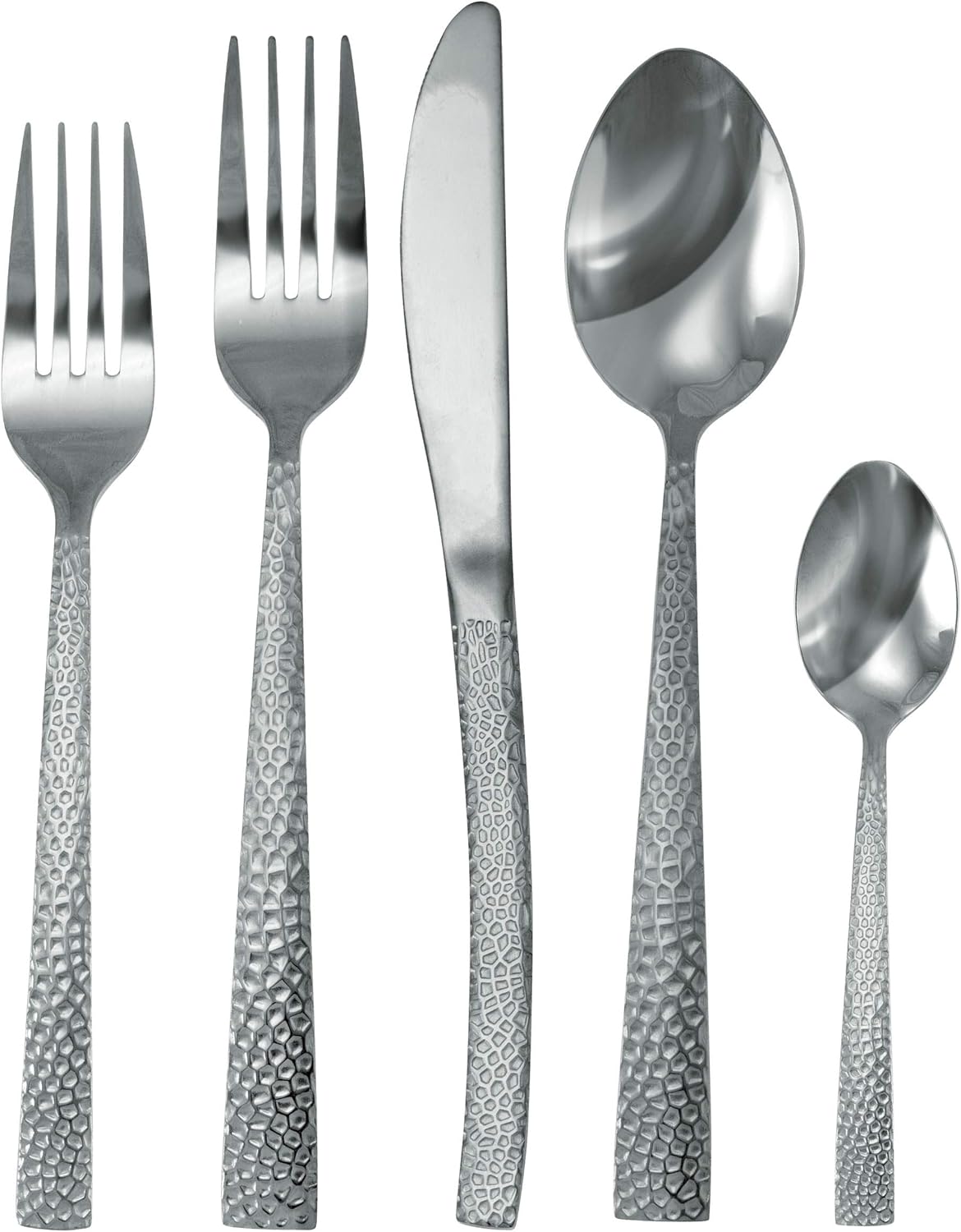 MegaChef Baily 20 Piece Stainless Steel Flatware Utensil Set for 4 in Silver
